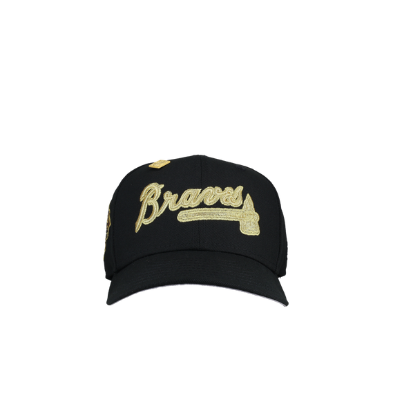 Atlanta Braves 1999 World Series Gold Script Metallic 59Fifty Fitted Hat