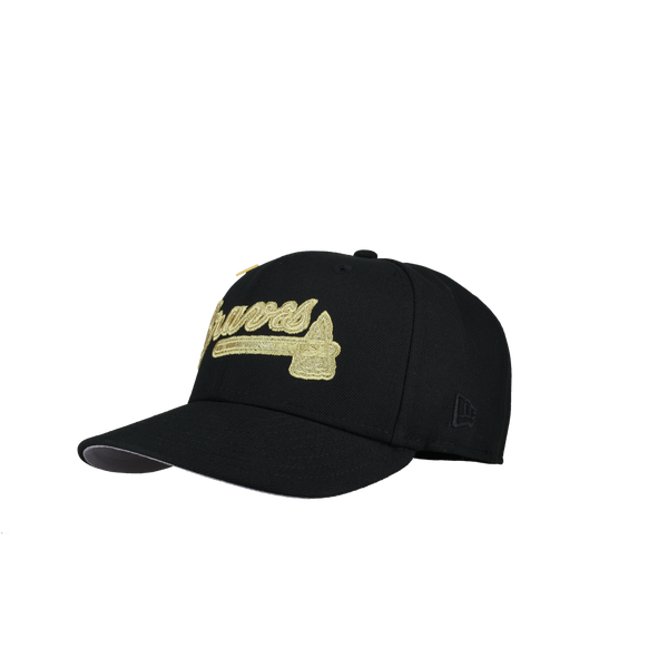 Atlanta Braves 1999 World Series Gold Script Metallic 59Fifty Fitted Hat
