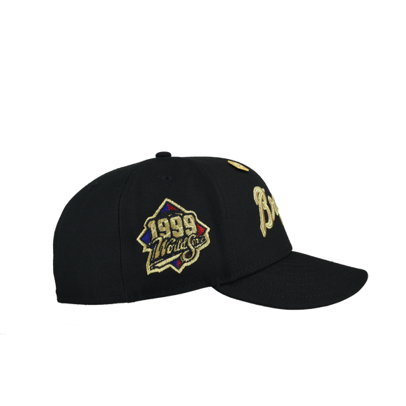 Atlanta Braves 1999 World Series Gold Script Metallic 59Fifty Fitted Hat