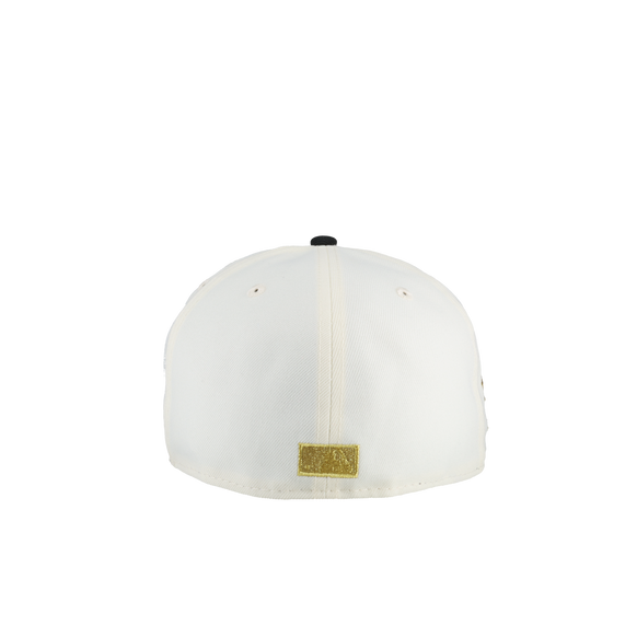Atlanta Braves 1999 World Series Script Chrome Gold Metallic 59Fifty Fitted Hat
