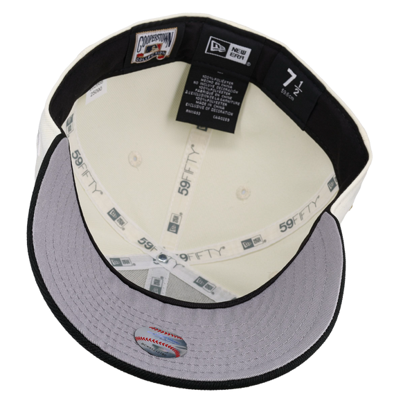 Atlanta Braves 1999 World Series Script Chrome Gold Metallic 59Fifty Fitted Hat