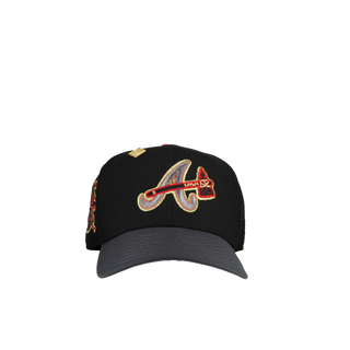 Atlanta Braves 30th Season Black Graphite Gold Metallic 59Fifty Fitted Hat