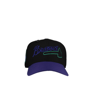 Atlanta Braves 1999 World Series Black/Purple Metallic 59Fifty Fitted Hat (RETSOCK)