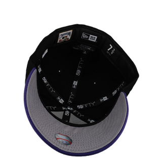 Atlanta Braves 1999 World Series Black/Purple Metallic 59Fifty Fitted Hat (RETSOCK)