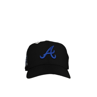 Atlanta Braves 30th Anniversary Royal Blackout Metallic 59Fifty Fitted Hat