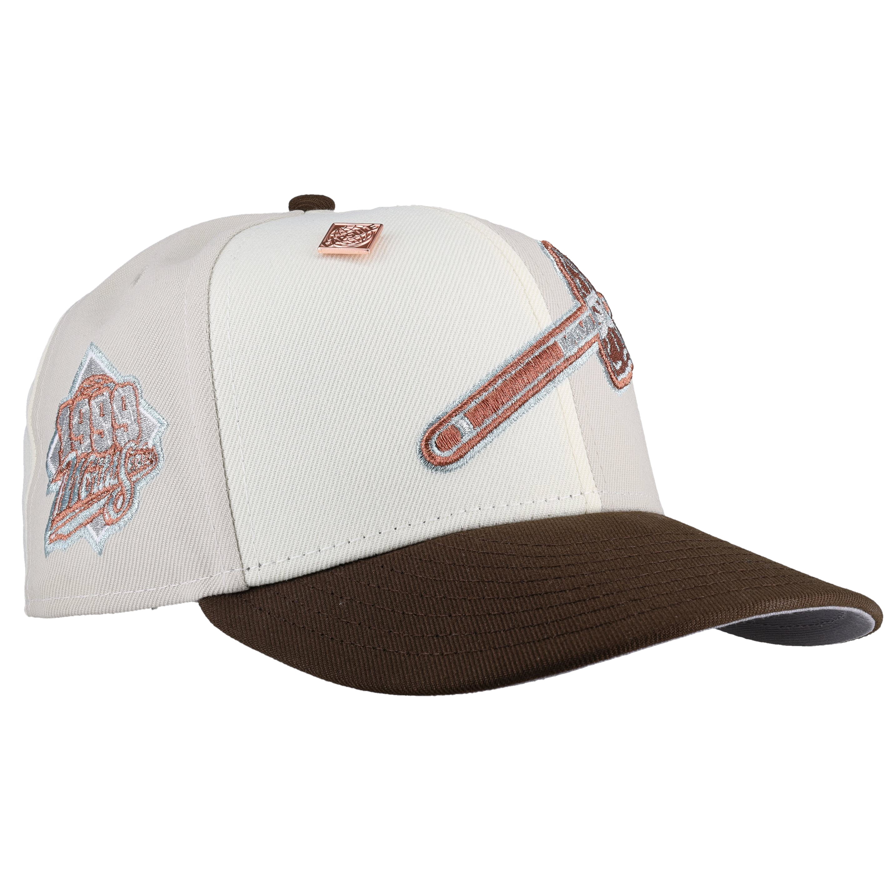 Atlanta Braves 1999 World Series Stone Pinwheel Metallic 59Fifty Fitted Hat