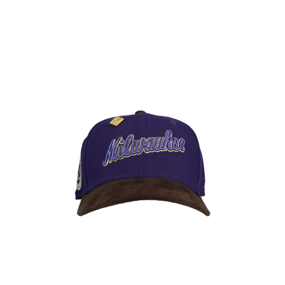 Milwaukee Brewers 1982 World Series Purple / Brown Suede Metallic 59Fifty Fitted Hat