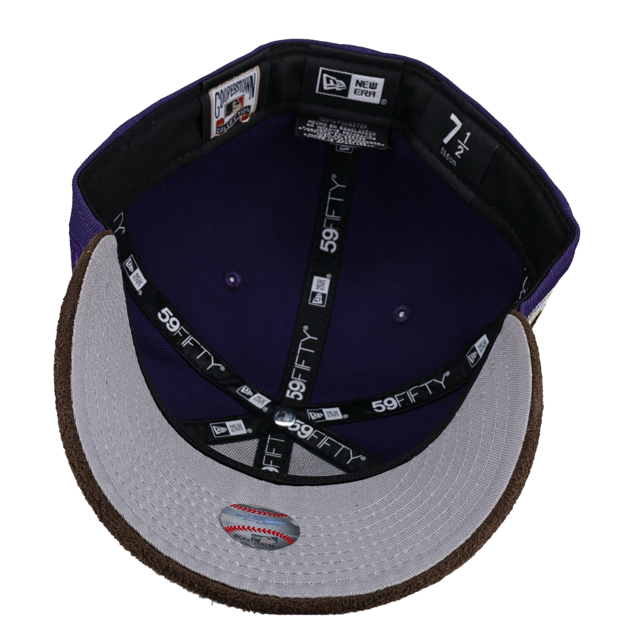 Milwaukee Brewers 1982 World Series Purple / Brown Suede Metallic 59Fifty Fitted Hat