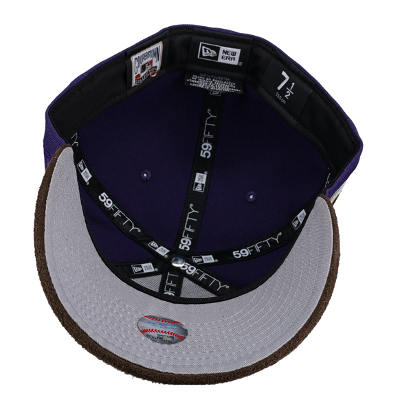 Milwaukee Brewers 1982 World Series Purple / Brown Suede Metallic 59Fifty Fitted Hat