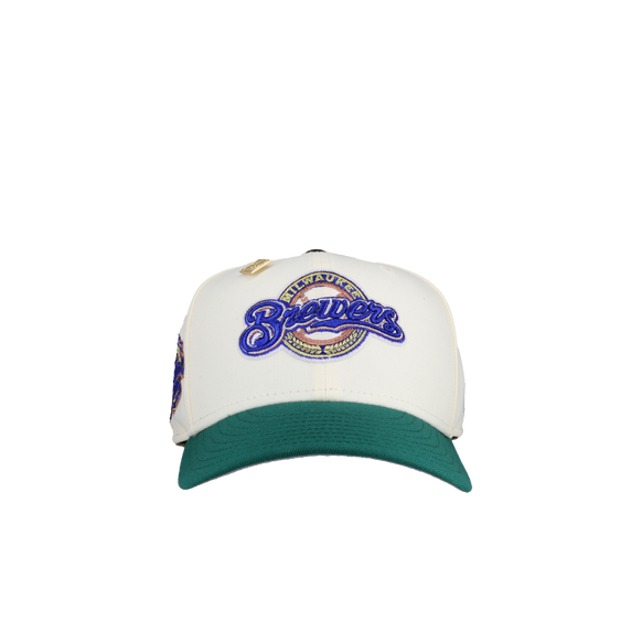 Milwaukee Brewers Blue 2002 All Star Game Chrome Green Metallic 59Fifty Fitted Hat