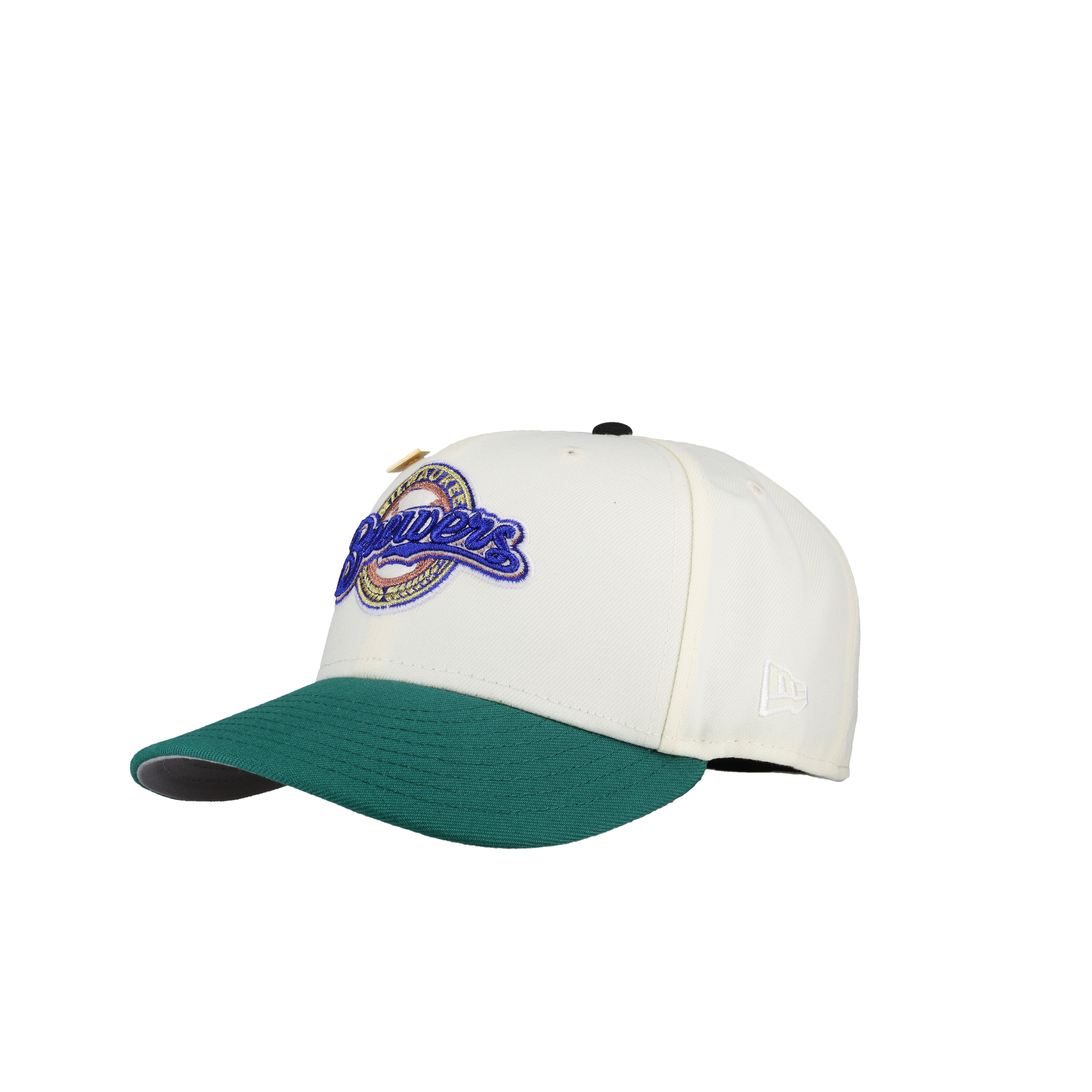 Milwaukee Brewers Blue 2002 All Star Game Chrome Green Metallic 59Fifty Fitted Hat