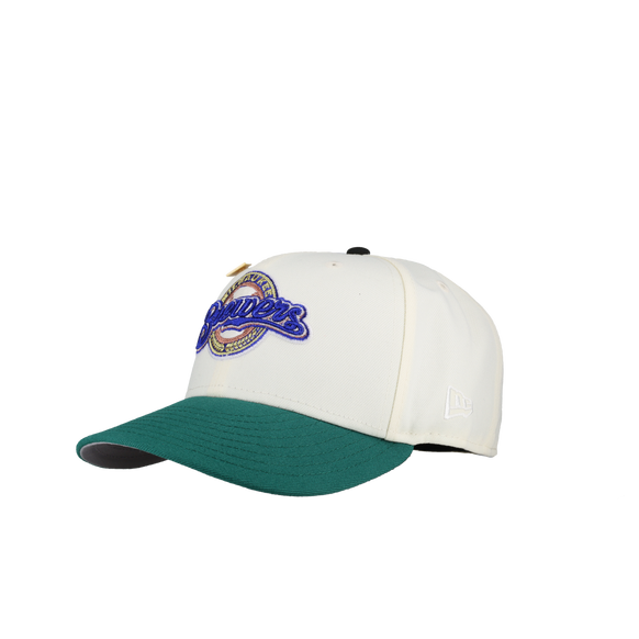 Milwaukee Brewers Blue 2002 All Star Game Chrome Green Metallic 59Fifty Fitted Hat