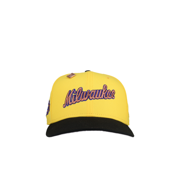 Milwaukee Brewers 1982 World Series Yellow Black Metallic 59Fifty Fitted Hat