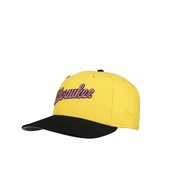 Milwaukee Brewers 1982 World Series Yellow Black Metallic 59Fifty Fitted Hat