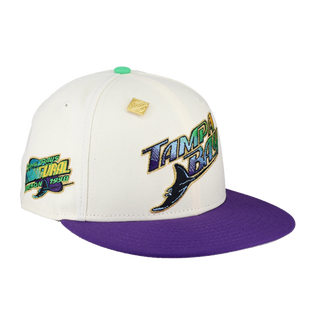 Tampa Bay Rays 1998 Inaugural Season Patch Chrome 59Fifty Fitted Hat