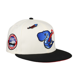 Eugene Emeralds Exploding Whale Firecracker Collection Northwest League Patch Fitted Hat