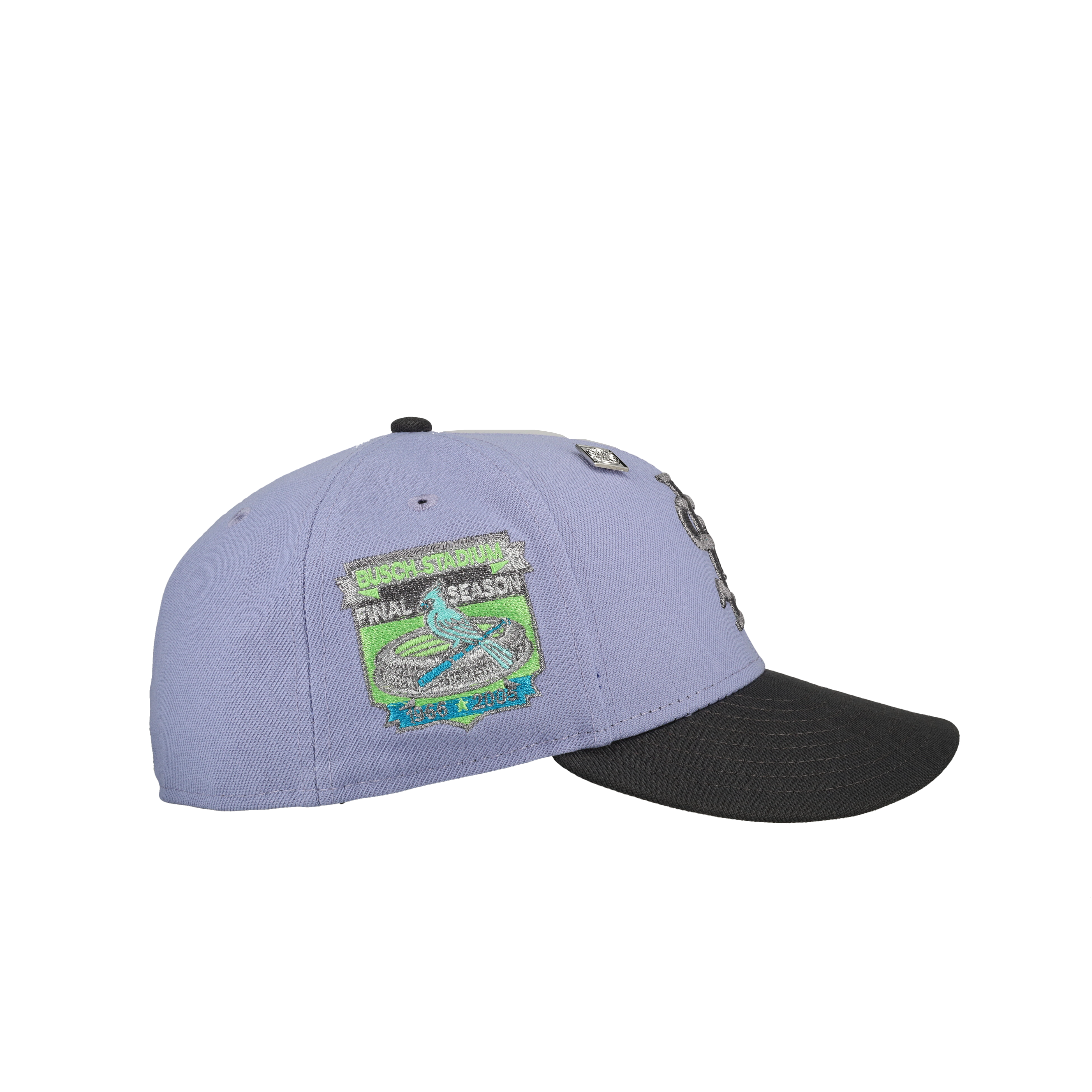 St Louis Cardinals Final Season Lavender Metallic 59Fifty Fitted Hat