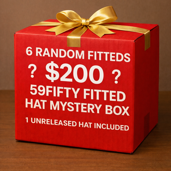 59Fifty Fitted Hats MYSTERY BOX RANDOM TEAMS (6 Hats+Free Shipping+5 Free Pins)