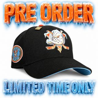 PRE-ORDER Anaheim Mighty Ducks Black Frozen Ice 59Fifty Fitted Hat