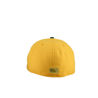 Chicago Cubs Be Alert For Foul Balls Yellow Metallic 59Fifty Fitted Hat