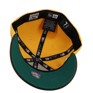 Chicago Cubs Be Alert For Foul Balls Yellow Metallic 59Fifty Fitted Hat