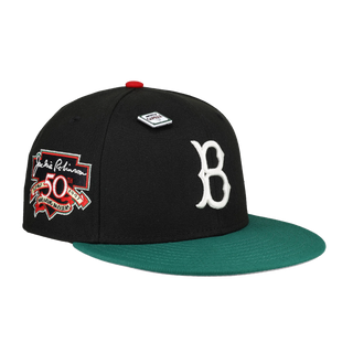 Brooklyn Dodgers Delivery Collection Jackie Robinson Patch Fitted Hat