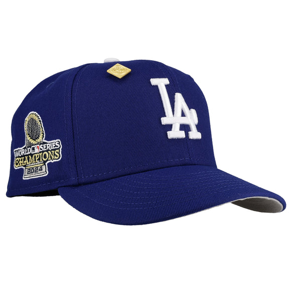 Los Angeles Dodgers 2024 World Series Trophy Blue/Grey 59Fifty Fitted Hat