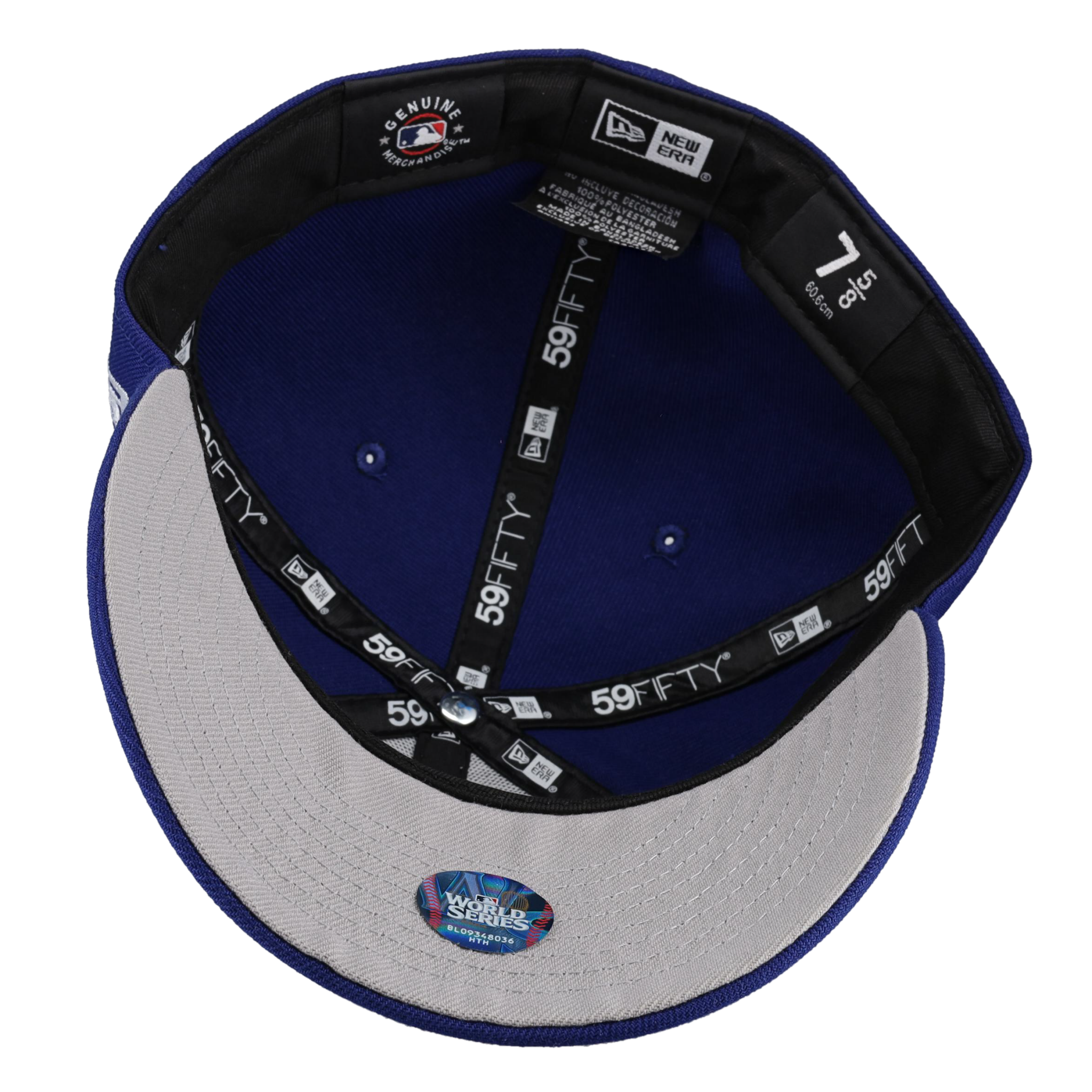 Los Angeles Dodgers 2024 World Series Trophy Blue/Grey 59Fifty Fitted Hat