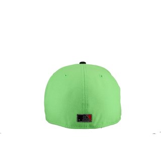 Arizona Diamondbacks 25th Anniversary Lime Green Halloween Metallic 59Fifty Fitted Hat