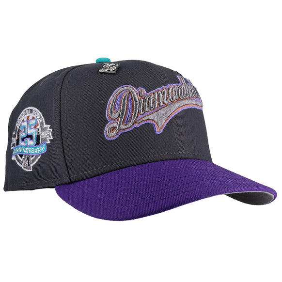 Arizona Diamondbacks 25th Anny Graphite Purple Metallic 59Fifty Fitted Hat