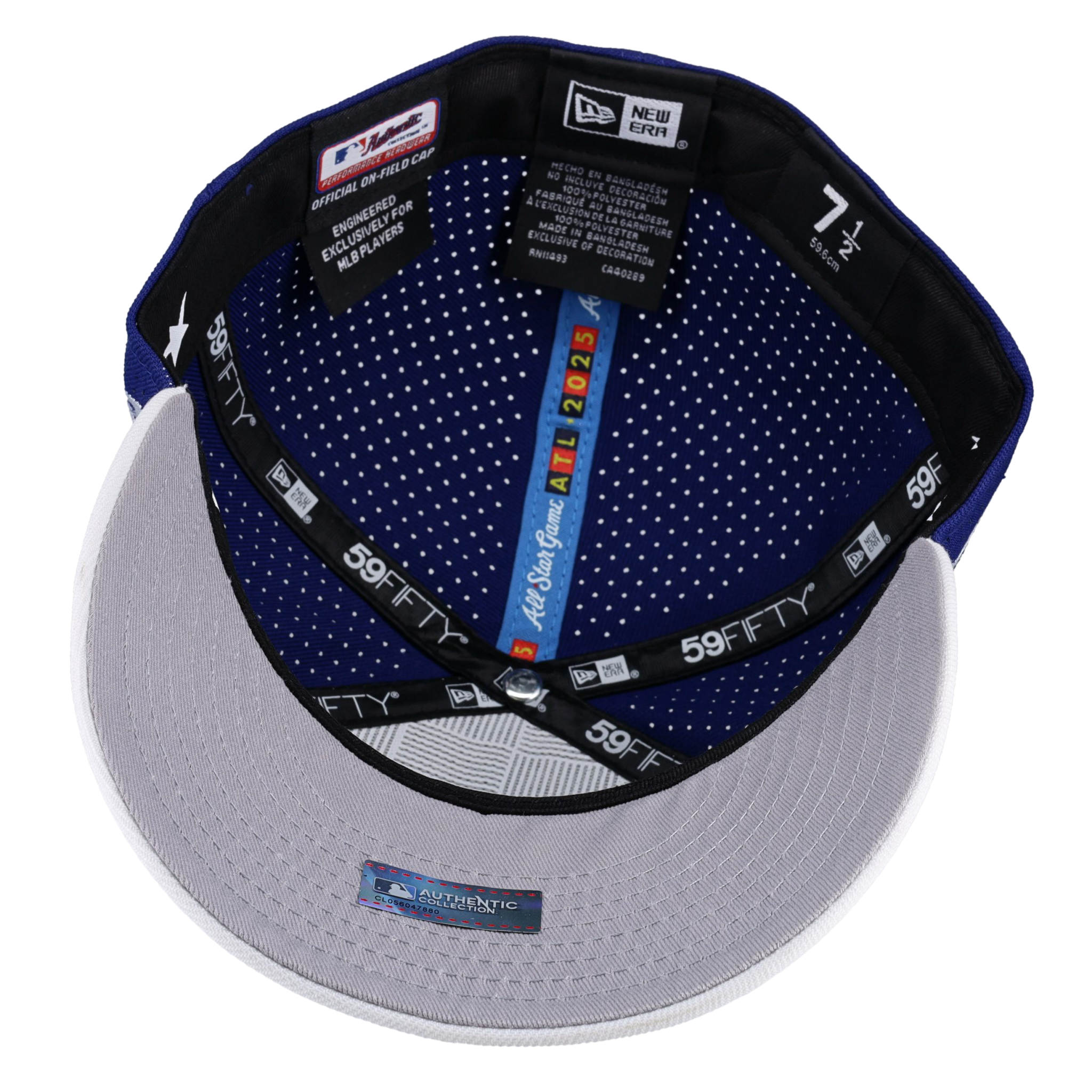 Los Angeles Dodgers 2025 ASG Official On Field Split Panel 59Fifty Fitted Hat