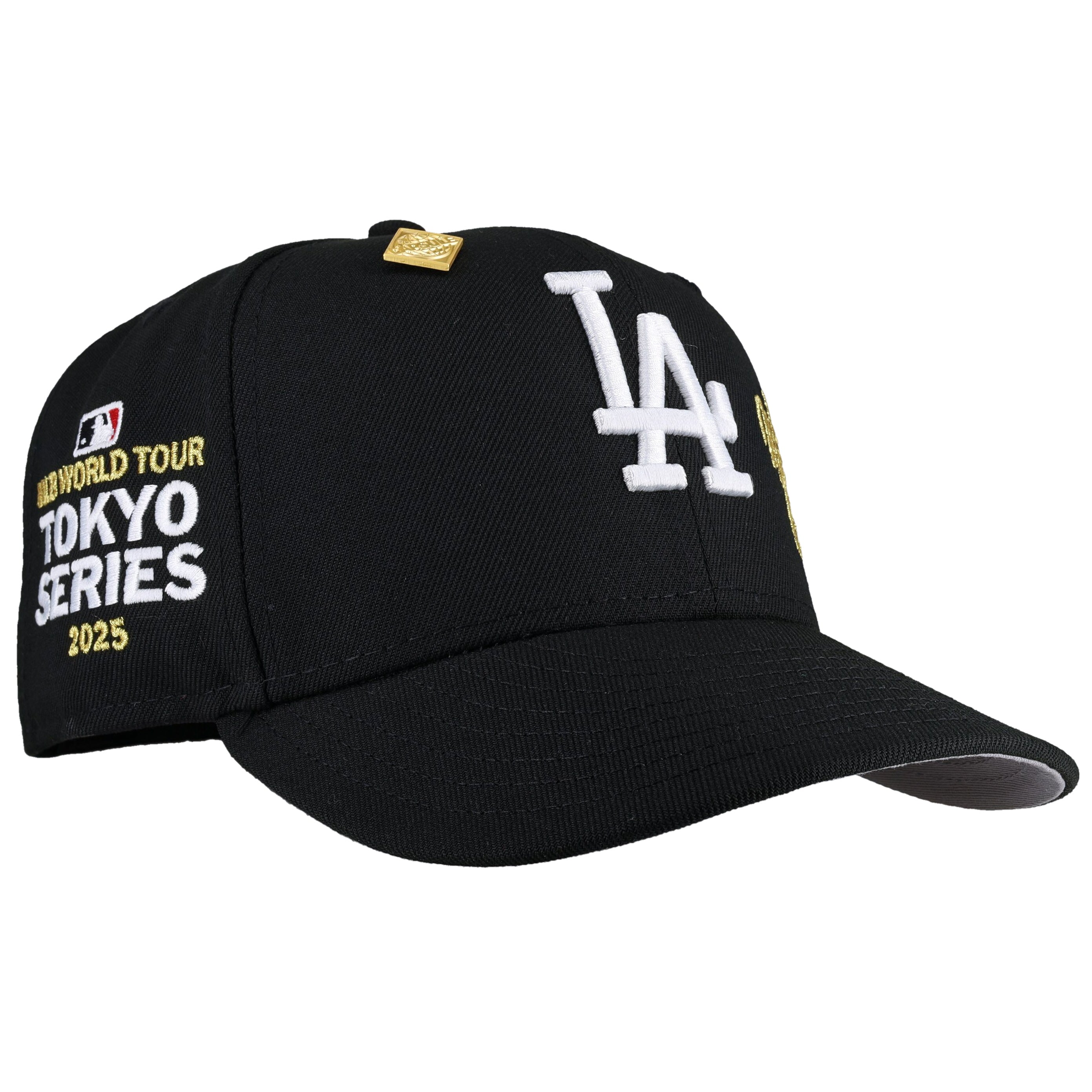 Los Angeles Dodgers 2025 Tokyo Series Black/Gold Metallic 59Fifty Fitted Hat