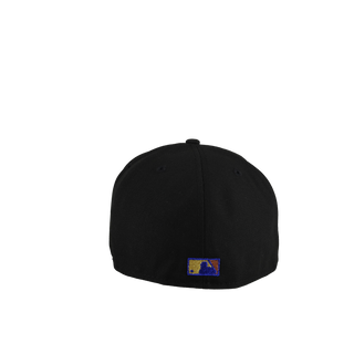 Los Angeles Dodgers World Series Royal Blackout Metallic Script 59Fifty Fitted Hat