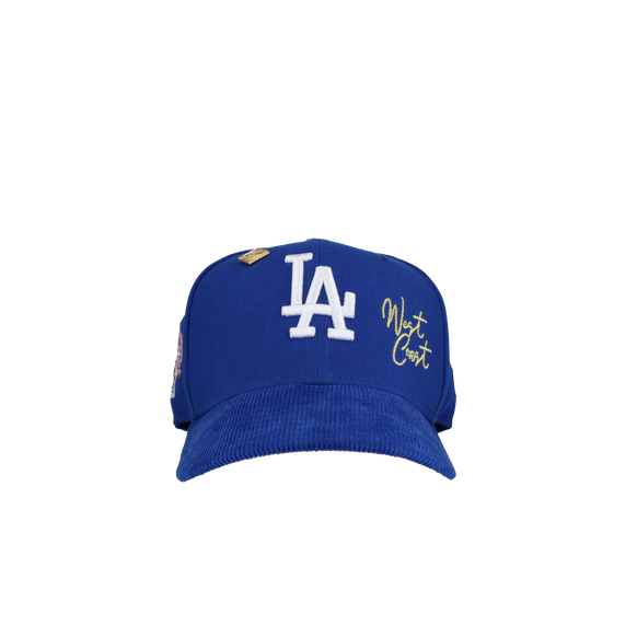Los Angeles Dodgers 2025 Tokyo Series West Coast Blue Corduroy Metallic 59Fifty Fitted Hat