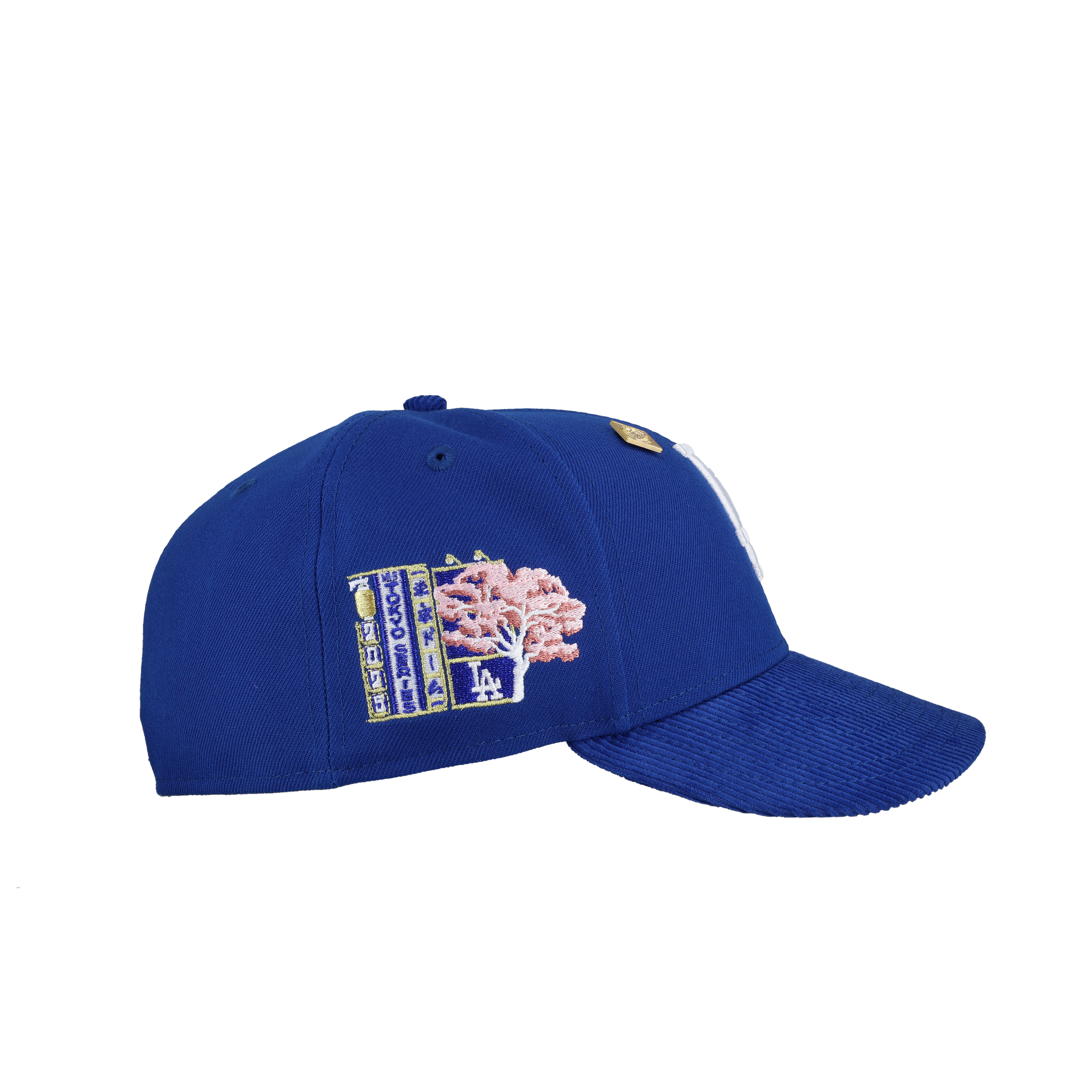 Los Angeles Dodgers 2025 Tokyo Series West Coast Blue Corduroy Metallic 59Fifty Fitted Hat