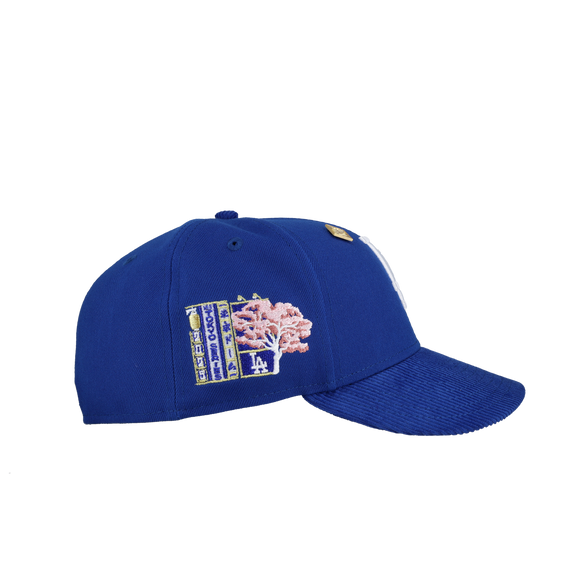 Los Angeles Dodgers 2025 Tokyo Series West Coast Blue Corduroy Metallic 59Fifty Fitted Hat