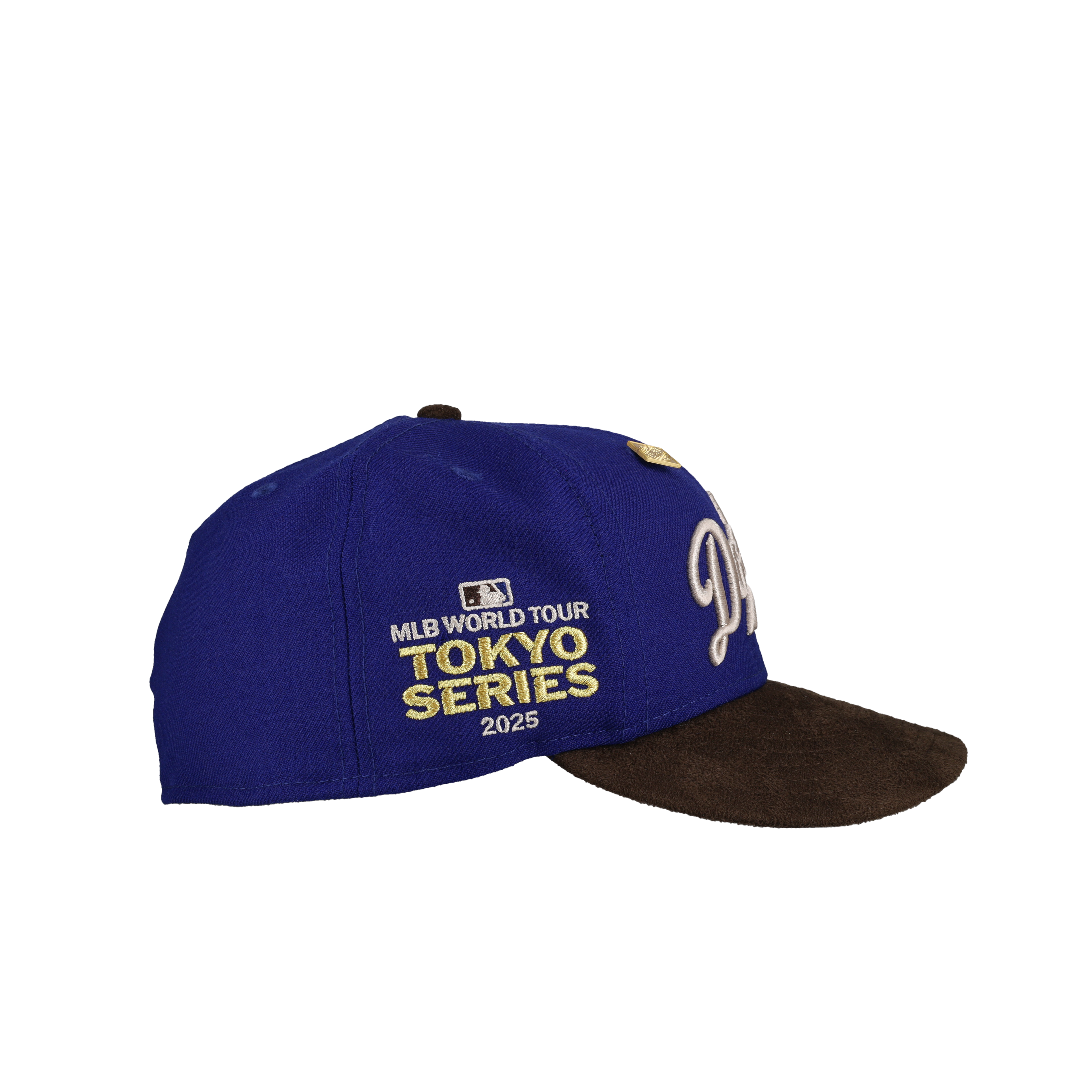 Los Angeles Dodgers 2025 Tokyo Series Royal Brown Suede Metallic 59Fifty Fitted Hat