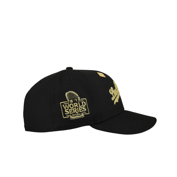 Los Angeles Dodgers 2024 World Series Chainstitch Gold Metallic 59Fifty Fitted Hat