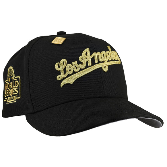 Los Angeles Dodgers 2024 World Series Chainstitch Gold Metallic 59Fifty Fitted Hat