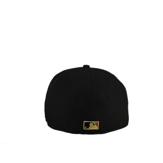 Los Angeles Dodgers 50th Anniversary Black Gold/Copper Trim 59Fifty Fitted Hat