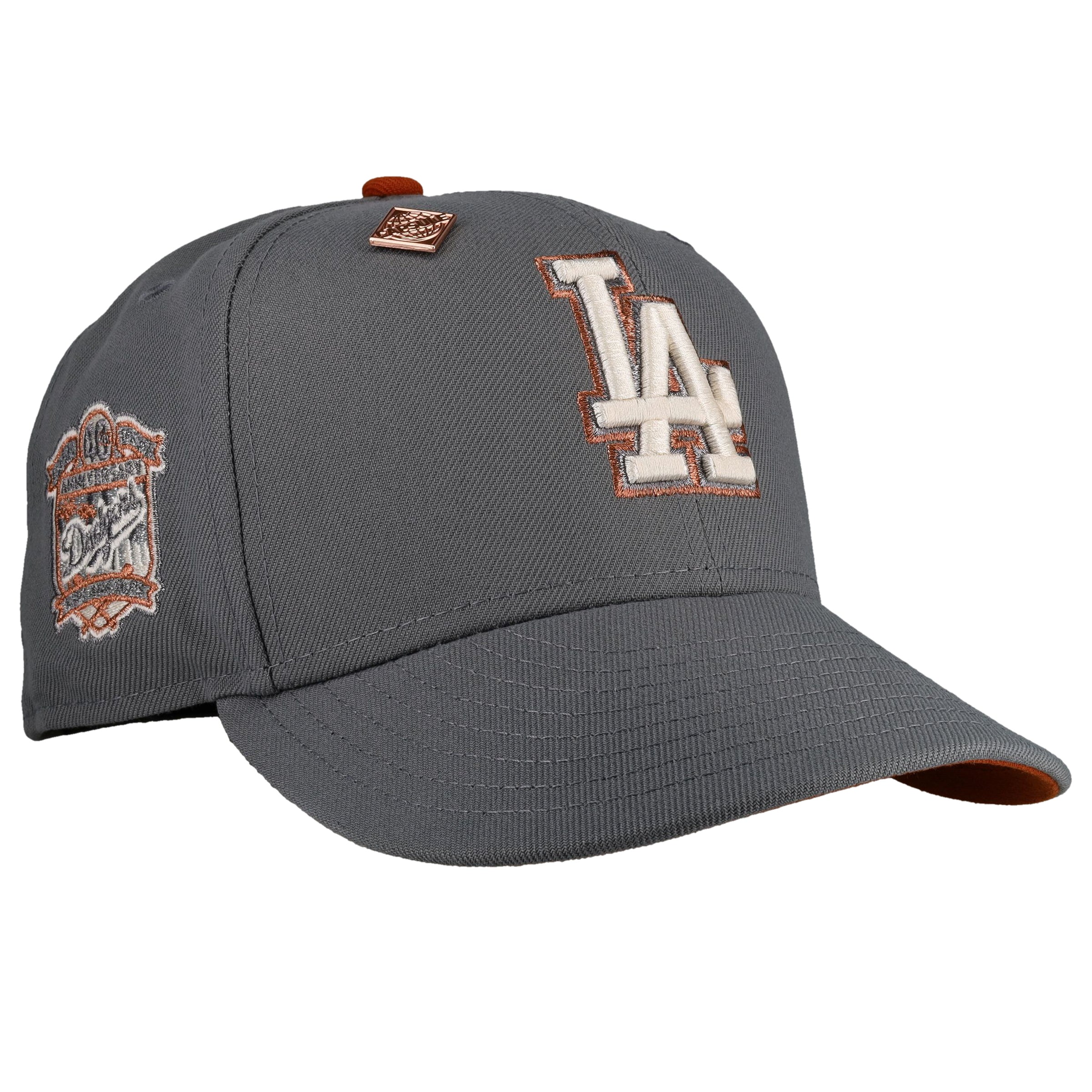 Los Angeles Dodgers Storm Grey 40th Anniversary Metallic 59Fifty Fitted Hat