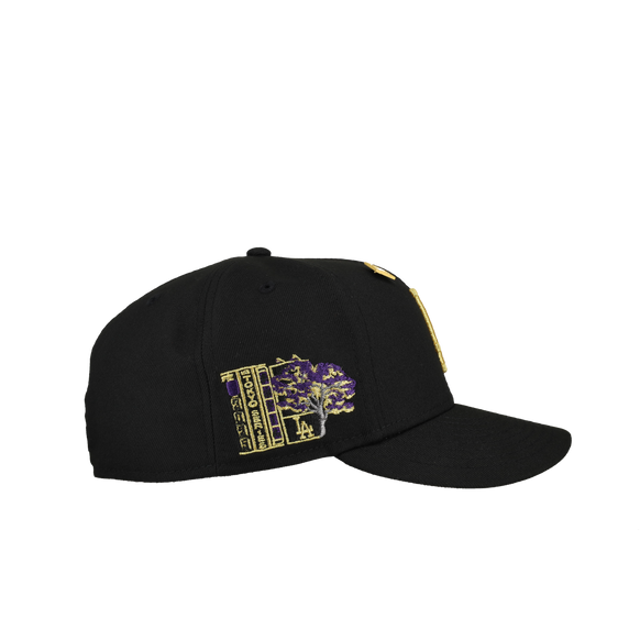 Los Angeles Dodgers 2025 Tokyo Series Black/Gold/Purple Metallic 59Fifty Fitted Hat