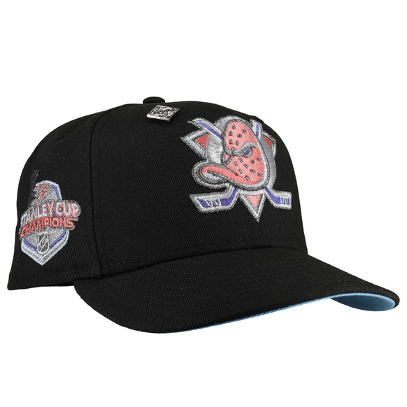 Anaheim Mighty Ducks Black/Candy Stanley Cup Metallic 59Fifty Fitted Hat