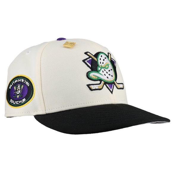 Anaheim Mighty Ducks Chrome Purple/Gold Metallic 59Fifty Fitted Hat