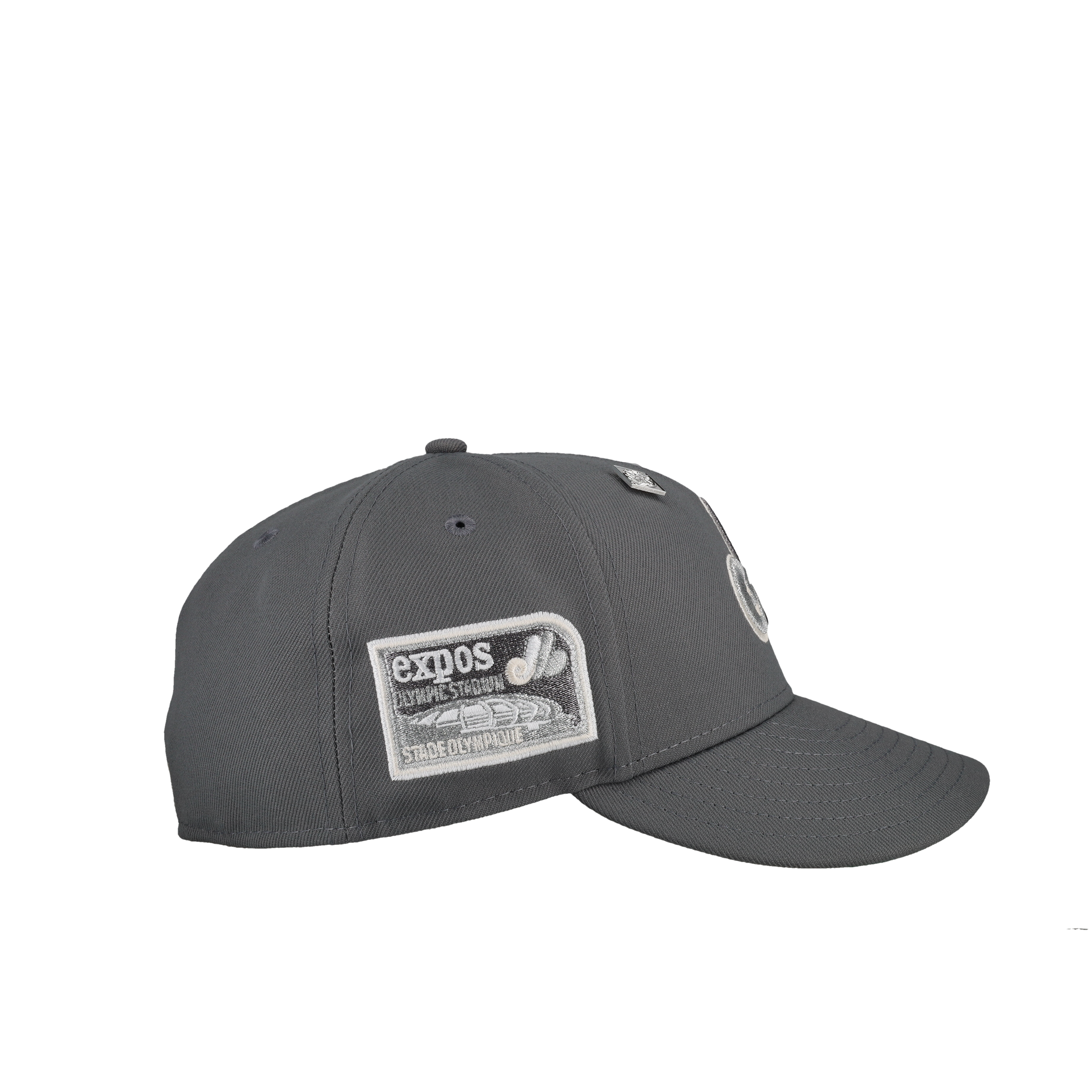 Montreal Expos Olympic Stadium Grey Metallic 59Fifty Fitted Hat