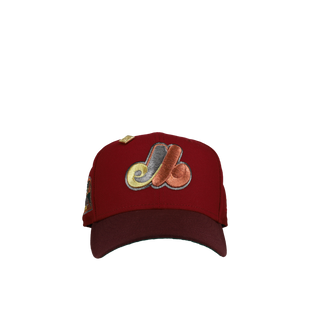 Montreal Expos Olympic Stadium Two-Tone Maroon Metallic 59Fifty Fitted Hat