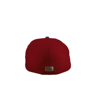 Montreal Expos Olympic Stadium Two-Tone Maroon Metallic 59Fifty Fitted Hat