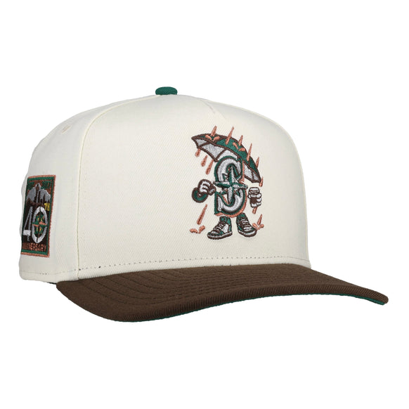 Seattle Mariners 40th Anniversary Coffee Cartoon 9Fifty A Frame Snapback Hat