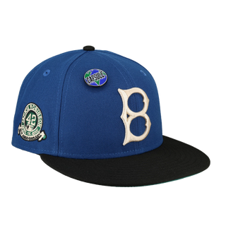Brooklyn Dodgers Globe Collection 60th Anniversary Patch Fitted Hat