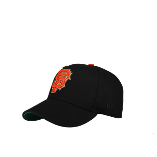 San Francisco Giants 2007 All Star Game Black Copper Gold Metallic 59Fifty Fitted Hat, close-up detail